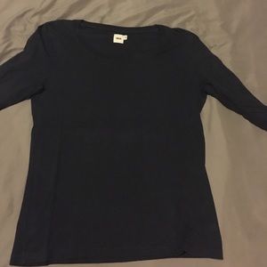 ASOS Navy BlueLong Sleeve T-Shirt. Scoop Neck.